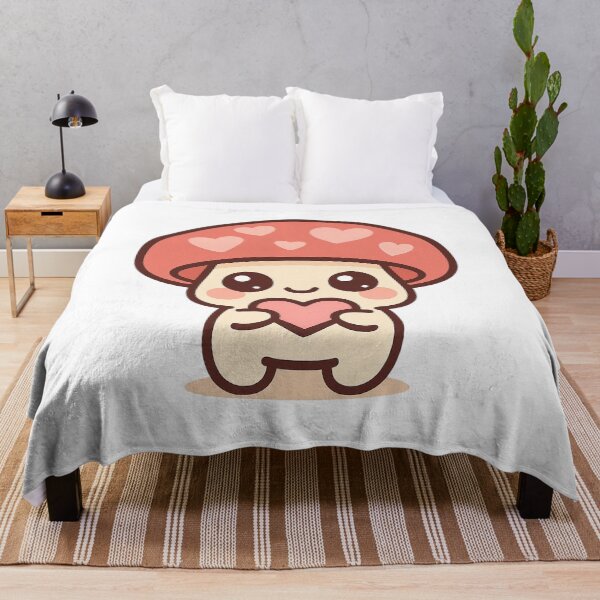Item preview, Kawaii Pink Heart Mushroom Cute designed and sold by Tom-Riley.