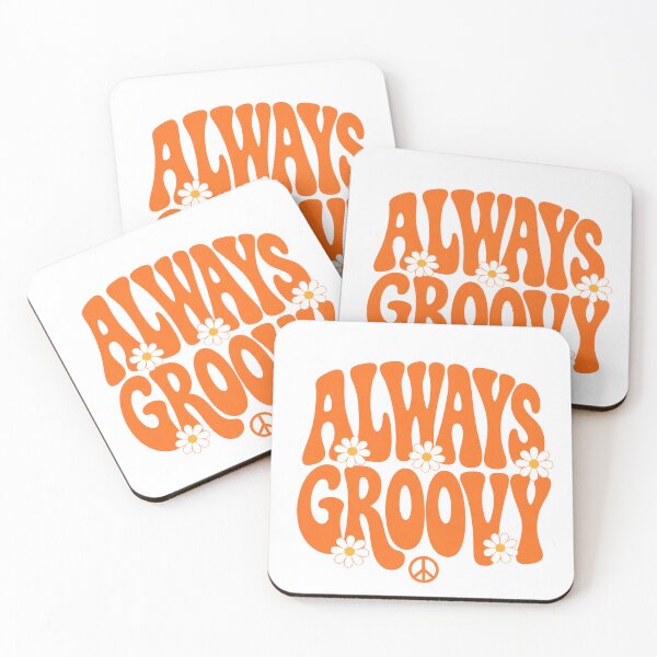 Item preview, Always Groovy Retro 70s Flower Power Typography Design designed and sold by Backsay.