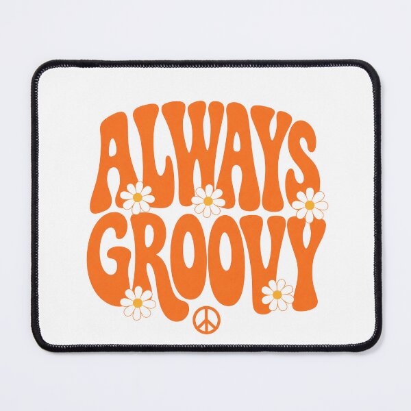 Item preview, Always Groovy Retro 70s Flower Power Typography Design designed and sold by Backsay.