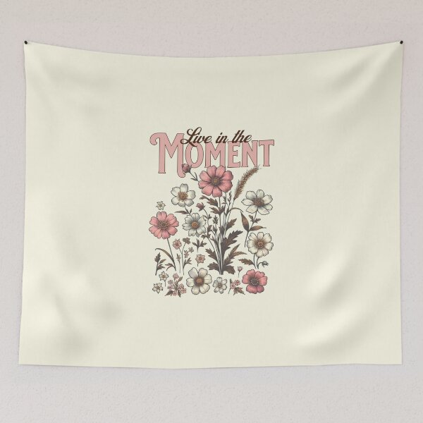 Item preview, Live in the Moment – Floral Inspiration designed and sold by AngryToro.
