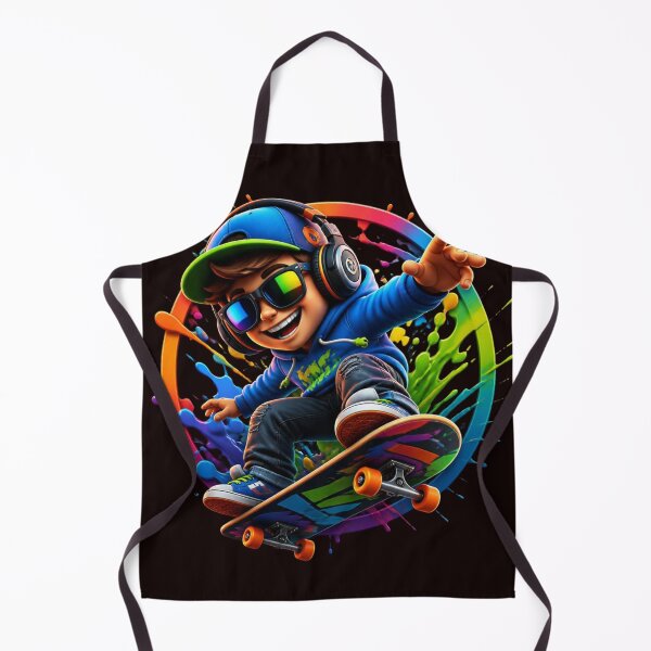 Item preview, Dynamic Skater Boy - Neon Rainbow Paint Splash Skateboard Art designed and sold by AgnesB77.