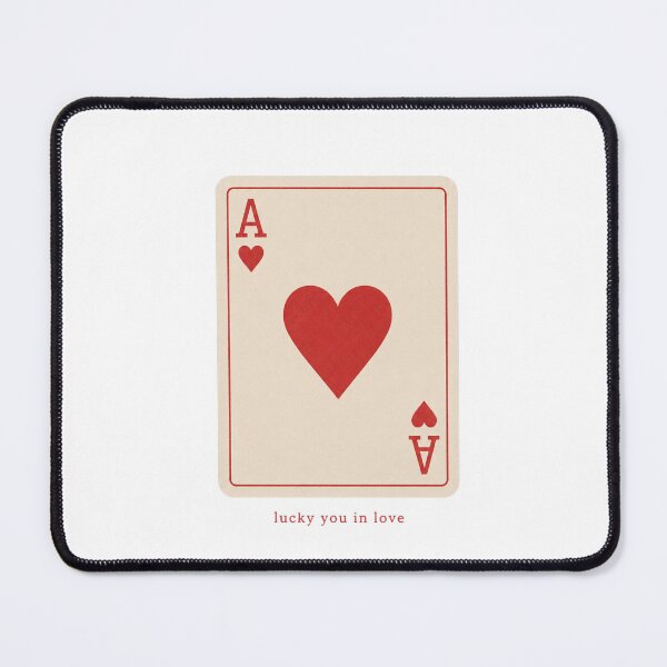 Item preview, Lucky You In Love Ace of Hearts Playing Card Design designed and sold by Backsay.