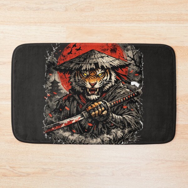 Item preview, Fierce Samurai Tiger Warrior with Blood Moon designed and sold by Besir26.