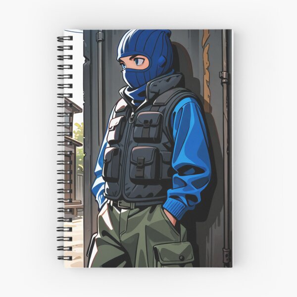 Item preview, Fashion - Man in Black Puffer Vest Balaclava Cargo Streetwear Anime designed and sold by AnimeShin.