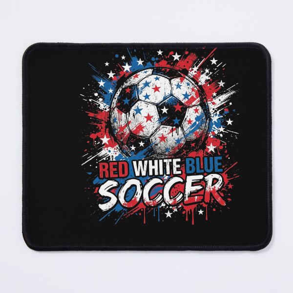 Item preview, Soccer Ball Grunge Stars Red White Blue American Flag designed and sold by longngusuc.