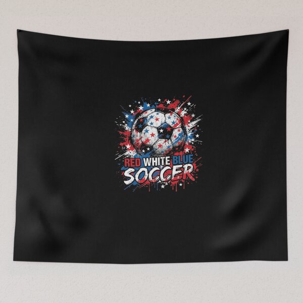 Item preview, Soccer Ball Grunge Stars Red White Blue American Flag designed and sold by longngusuc.