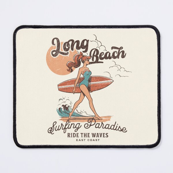 Item preview, Long Beach – Surfing Paradise Retro Surf designed and sold by AngryToro.