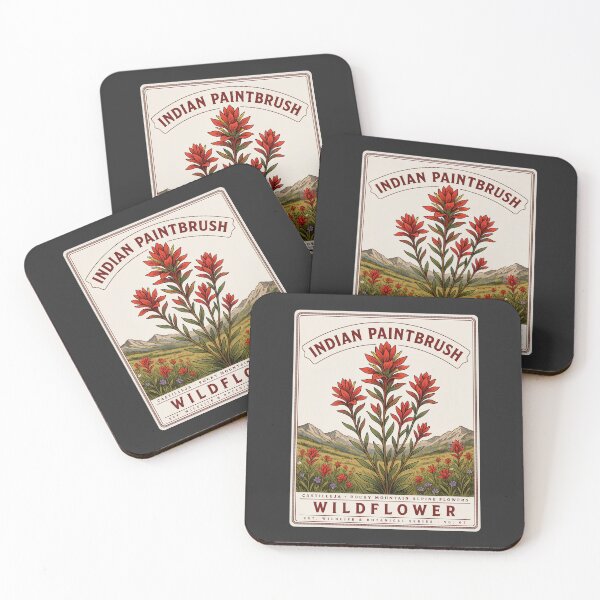 Item preview, Indian Paintbrush Wildflower – Castilleja Rocky Mountain Alpine Flowers Botanical Nature Design designed and sold by ArcticFoxStudio.