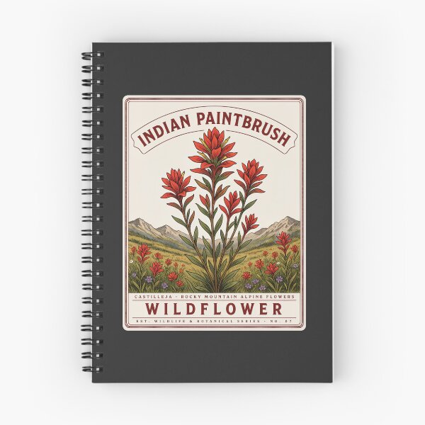 Item preview, Indian Paintbrush Wildflower – Castilleja Rocky Mountain Alpine Flowers Botanical Nature Design designed and sold by ArcticFoxStudio.