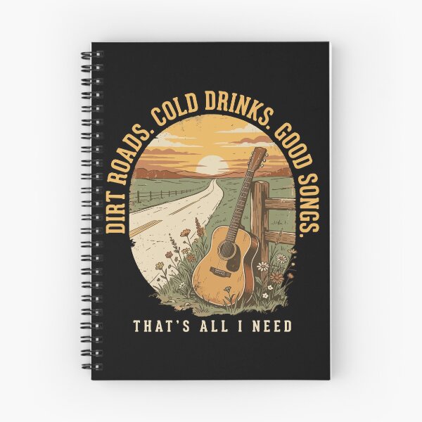 Item preview, Dirt Roads Cold Drinks Good Songs Country Music T-Shirt That's All I Need Vintage Guitar Sunset Tee Alternative Titles (for different product designed and sold by SonglyMusic.