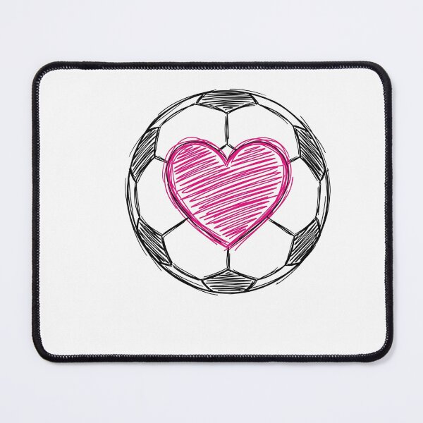 Item preview, Soccer Love Pink Heart Sketchy Doodle Style Football Ball Ar designed and sold by longngusuc.