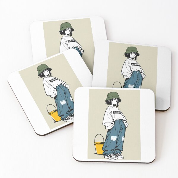 Item preview, Fashion - Man in Black Top Bucket Hat Baggy Jeans Streetwear Anime Variant 3 designed and sold by AnimeShin.