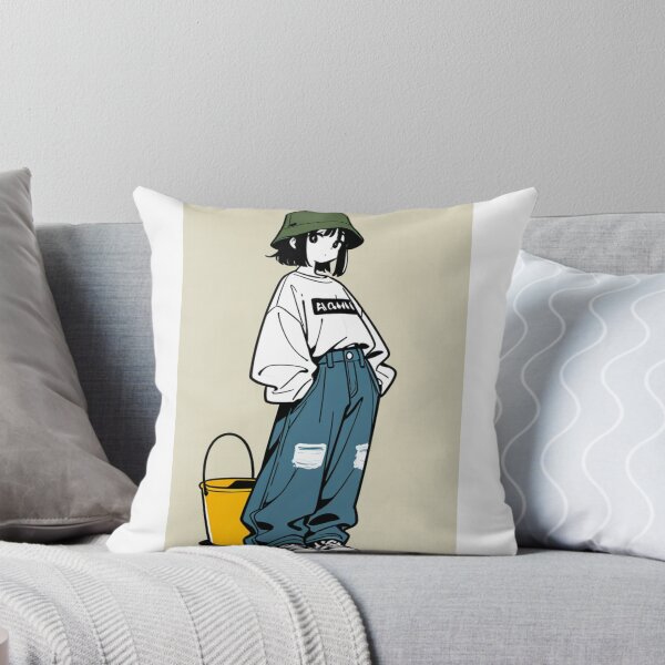 Item preview, Fashion - Man in Black Top Bucket Hat Baggy Jeans Streetwear Anime Variant 3 designed and sold by AnimeShin.