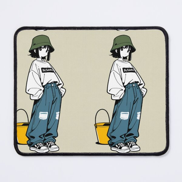 Item preview, Fashion - Man in Black Top Bucket Hat Baggy Jeans Streetwear Anime Variant 3 designed and sold by AnimeShin.