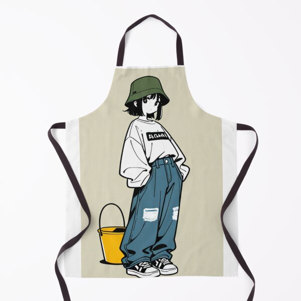 Item preview, Fashion - Man in Black Top Bucket Hat Baggy Jeans Streetwear Anime Variant 3 designed and sold by AnimeShin.