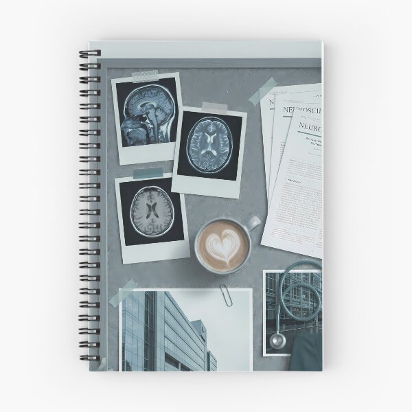 Item preview, Moody Med School Aesthetic: Brain MRI, Coffee & Hospital Scrubs designed and sold by MEDICOFFEE.