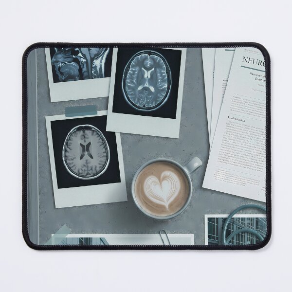 Item preview, Moody Med School Aesthetic: Brain MRI, Coffee & Hospital Scrubs designed and sold by MEDICOFFEE.
