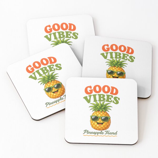 Item preview, Good Vibes Pineapple Retro Summer Positive Graphic designed and sold by Backsay.