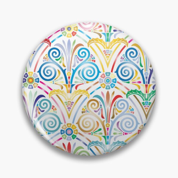 Item preview, Colorful Art Deco Swirl Pattern designed and sold by reanacreations.
