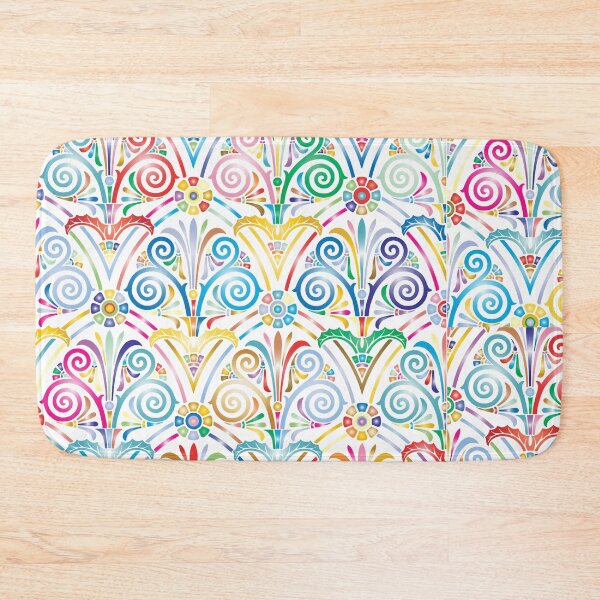 Item preview, Colorful Art Deco Swirl Pattern designed and sold by reanacreations.