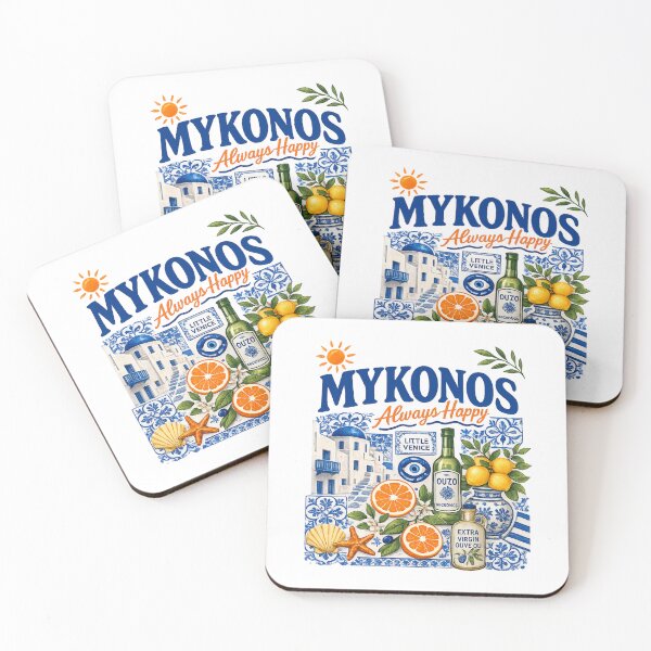 Item preview, Mykonos Always Happy Greek Island Travel Aesthetic designed and sold by Backsay.