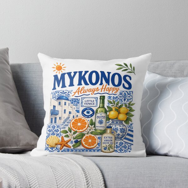 Item preview, Mykonos Always Happy Greek Island Travel Aesthetic designed and sold by Backsay.