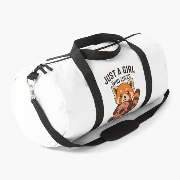 Item preview, Just a Girl Who Loves Red Pandas Cute Kawaii Red Panda Eating a Donut designed and sold by Photo-Sphere101.