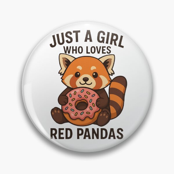 Item preview, Just a Girl Who Loves Red Pandas Cute Kawaii Red Panda Eating a Donut designed and sold by Photo-Sphere101.