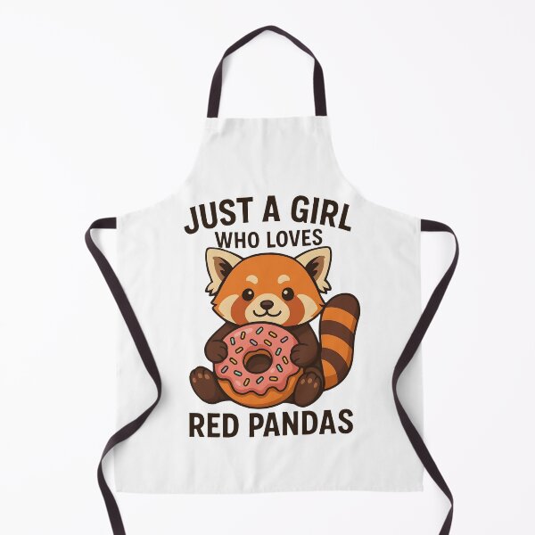 Item preview, Just a Girl Who Loves Red Pandas Cute Kawaii Red Panda Eating a Donut designed and sold by Photo-Sphere101.