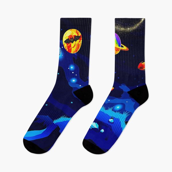 Item preview, Colorful Space Planets with telescope cartoon art  designed and sold by FahdSpaceArt.