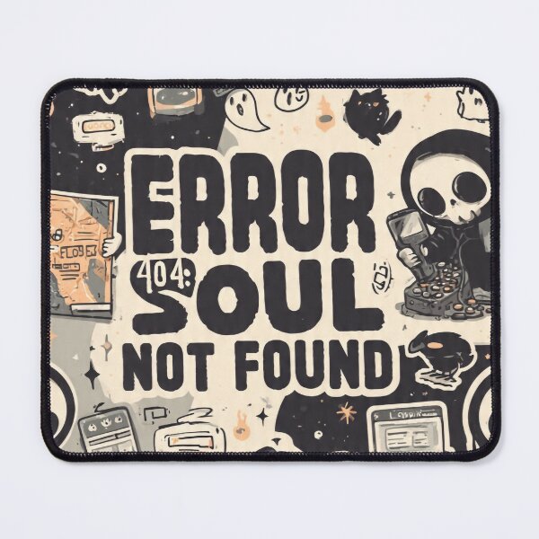Item preview, ERROR 404: Soul Not Found – Funny Grim Reaper IT Support Pattern designed and sold by OpenDreamArts.
