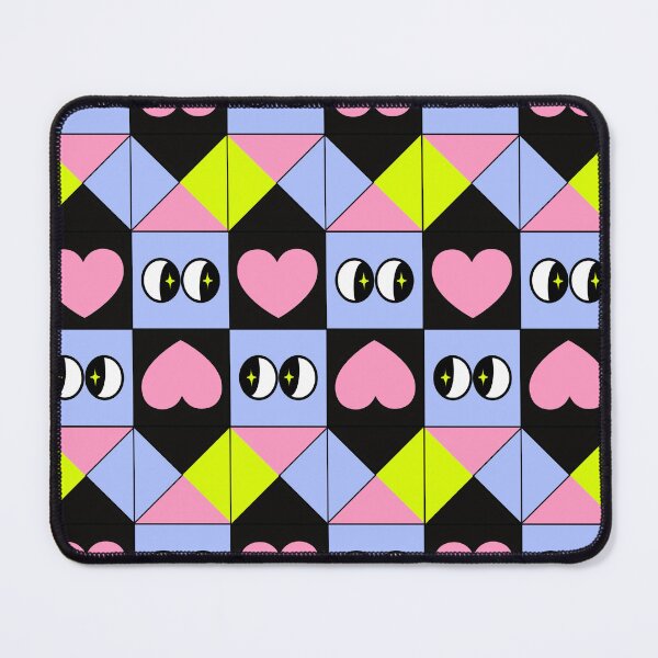 Item preview, Playful Geometric Hearts & Eyes Pattern in Pastel Colors designed and sold by Thetdesigns.