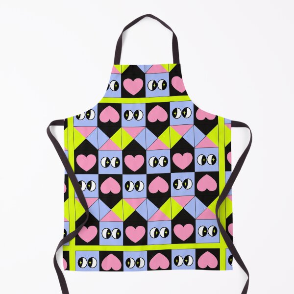 Item preview, Playful Geometric Hearts & Eyes Pattern in Pastel Colors designed and sold by Thetdesigns.