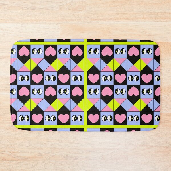 Item preview, Playful Geometric Hearts & Eyes Pattern in Pastel Colors designed and sold by Thetdesigns.