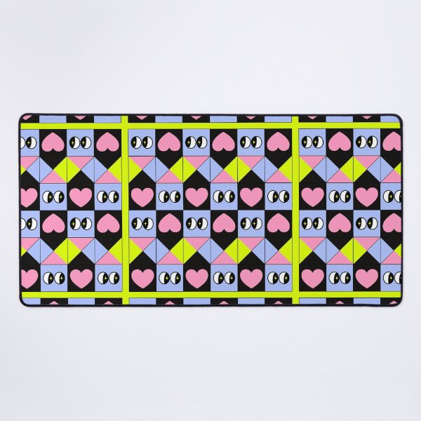 Item preview, Playful Geometric Hearts & Eyes Pattern in Pastel Colors designed and sold by Thetdesigns.