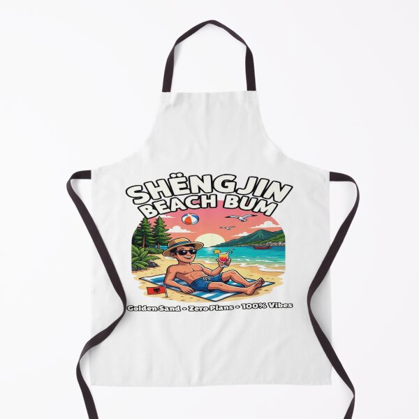 Item preview, Shëngjin Beach Bum T-Shirt – Golden Sand, Zero Plans, 100% Vibes Funny Albania Beach Vacation Design designed and sold by Sushikidsntod.