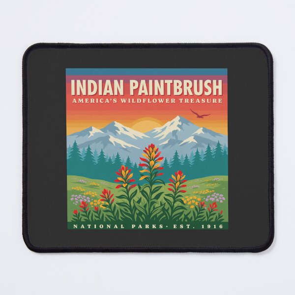 Item preview, Indian Paintbrush America’s Wildflower Treasure – National Parks Botanical Nature Design designed and sold by ArcticFoxStudio.