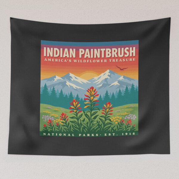 Item preview, Indian Paintbrush America’s Wildflower Treasure – National Parks Botanical Nature Design designed and sold by ArcticFoxStudio.