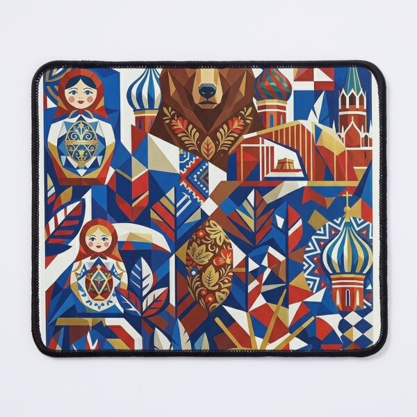 Item preview, Russia Cubist Art Poster – Saint Basil's Cathedral Bear Wall Art – ZK PRO designed and sold by zalakopro.