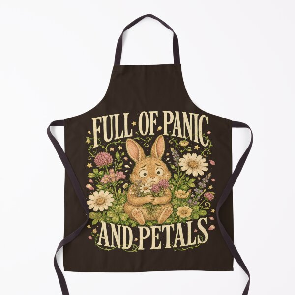 Item preview, Full of Panic and Petals Cottagecore Rabbit Tee designed and sold by POD DYNASTY | Original Print On Demand T-Shirt Graphics.