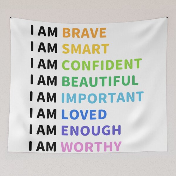 Item preview, I am kind, brave, smart, confident, beautiful, important... designed and sold by Curious Frog.