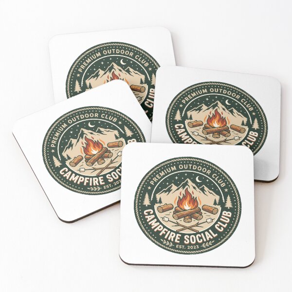 Item preview, Campfire Social Club Vintage Camping Badge designed and sold by PGRprint.
