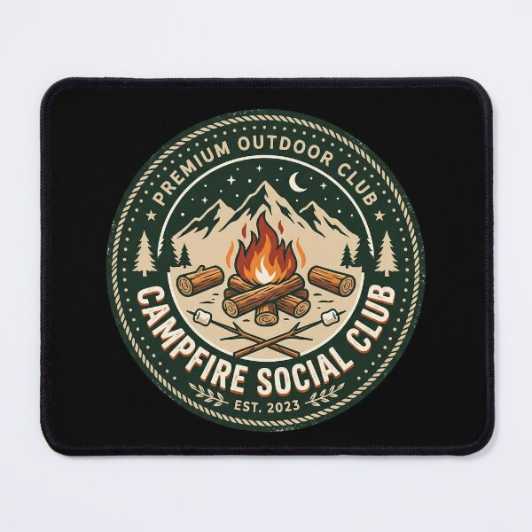 Item preview, Campfire Social Club Vintage Camping Badge designed and sold by PGRprint.