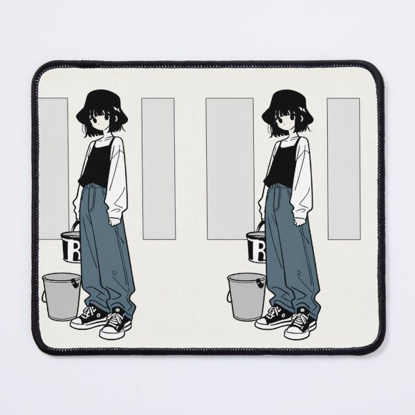 Item preview, Fashion - Man in Black Top Bucket Hat Baggy Jeans Streetwear Anime Variant 5 designed and sold by AnimeShin.