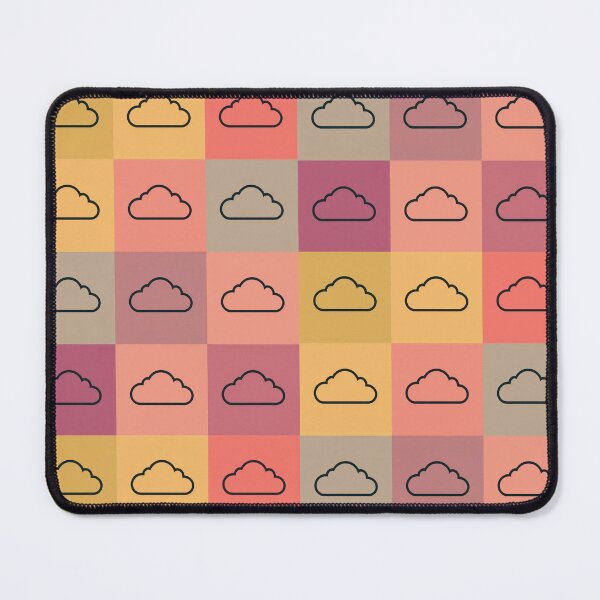 Item preview, Orange patchwork with clouds designed and sold by uunaa.