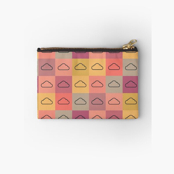 Item preview, Orange patchwork with clouds designed and sold by uunaa.