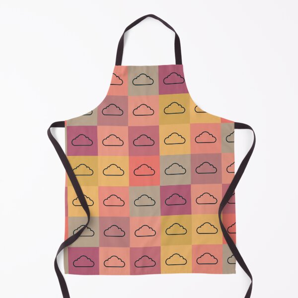 Item preview, Orange patchwork with clouds designed and sold by uunaa.