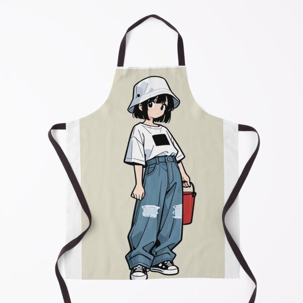 Item preview, Fashion - Man in Black Top Bucket Hat Baggy Jeans Streetwear Anime designed and sold by AnimeShin.