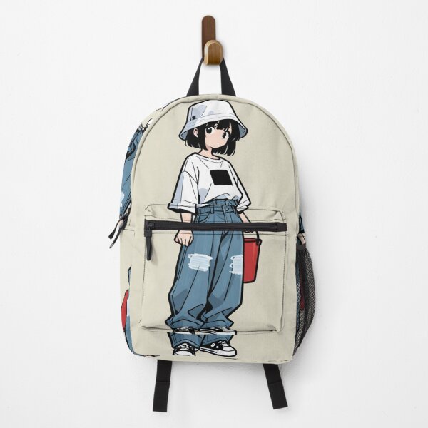 Item preview, Fashion - Man in Black Top Bucket Hat Baggy Jeans Streetwear Anime designed and sold by AnimeShin.