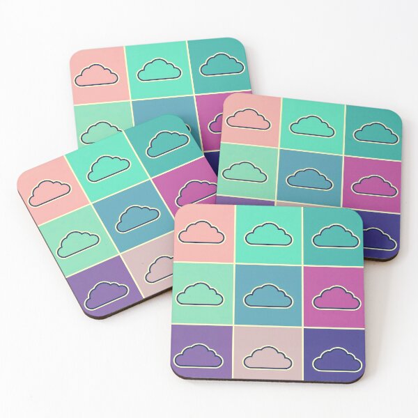 Item preview, Green patchwork with clouds designed and sold by uunaa.